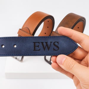 Personalized Engraved Leather Belt for Him – Anniversary Gift, Valentine’s Day Gift, Groom Gift – Handmade Men’s Accessory