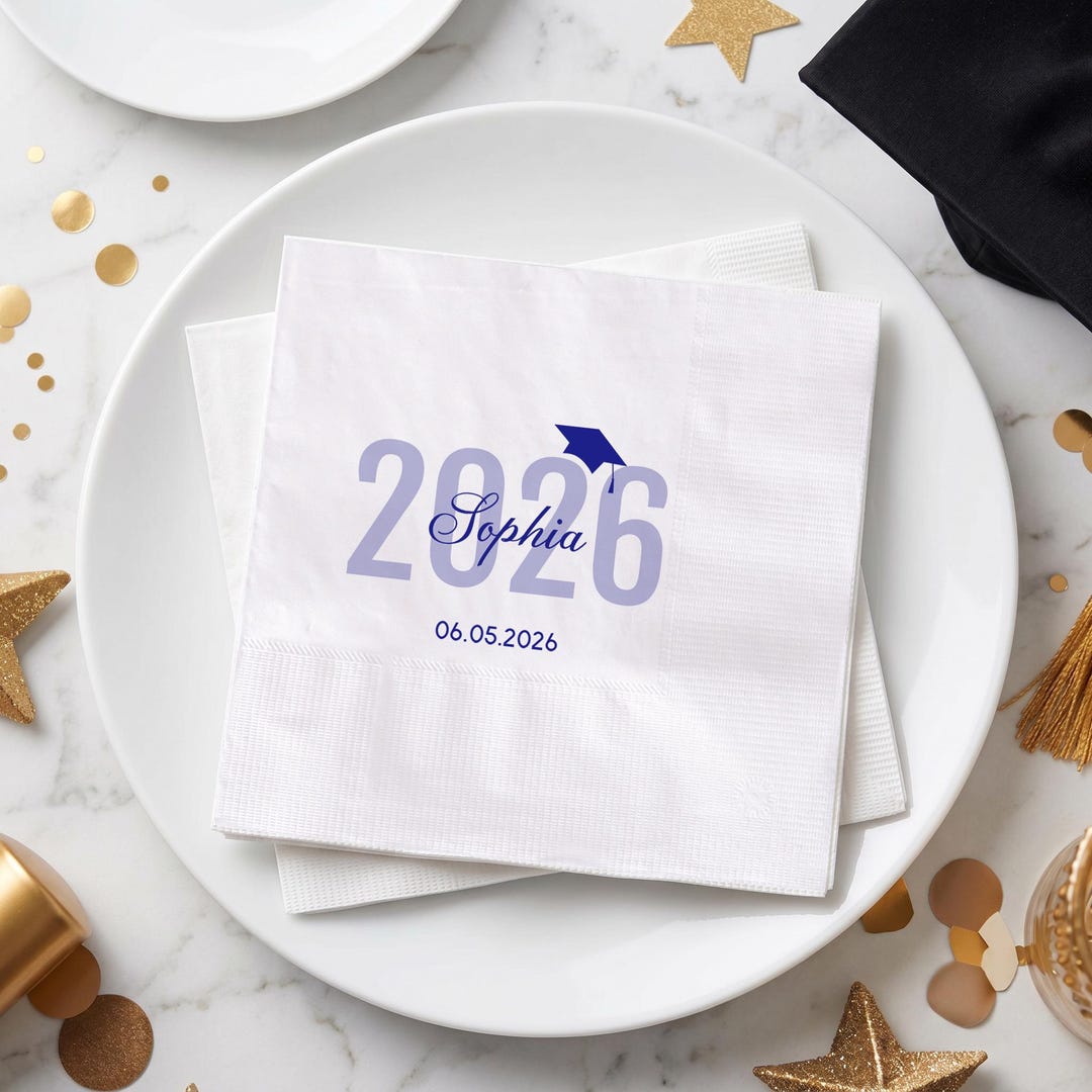 Personalized Graduation Napkins: Class of 2026 Grad Party Decor ...