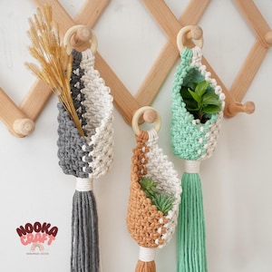 Handmade Macrame Plant Hanger – Boho Hanging Planter | Indoor Gardening Home Decor | Modern Bohemian Plant Holder Gift