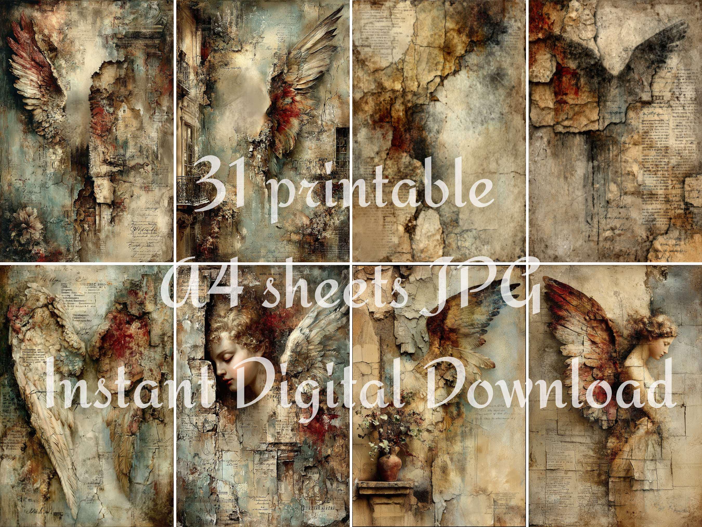 Peeling Plaster Digital Paper Set 31 Sheets Old Building Facades With ...