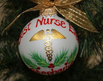 Custom Nurse Ornament, Doctor Ornament, Medical Ornament, Personalized Nurse Ornament, Doctor Made to Order Ornament, Keepsake Medical Gift