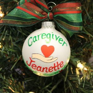 Caregiver Ornament, Senior health provider ornament, Caregiver personalized ornament, health care worker gift, caregiver gift