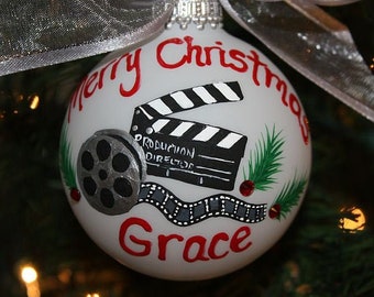Hand Painted Movie Ornament: Personalized Film Keepsake