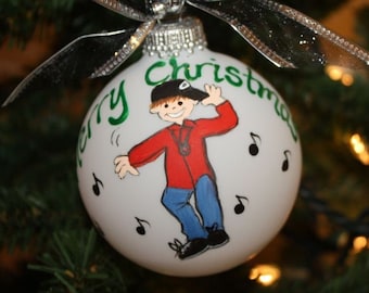 Hip Hop Ornament, personalized dance ornament, custom dancer ornament, hand-painted made to order ornament