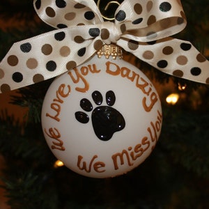 Pet Remembrance Ornament: Hand-Painted Paw Print Keepsake