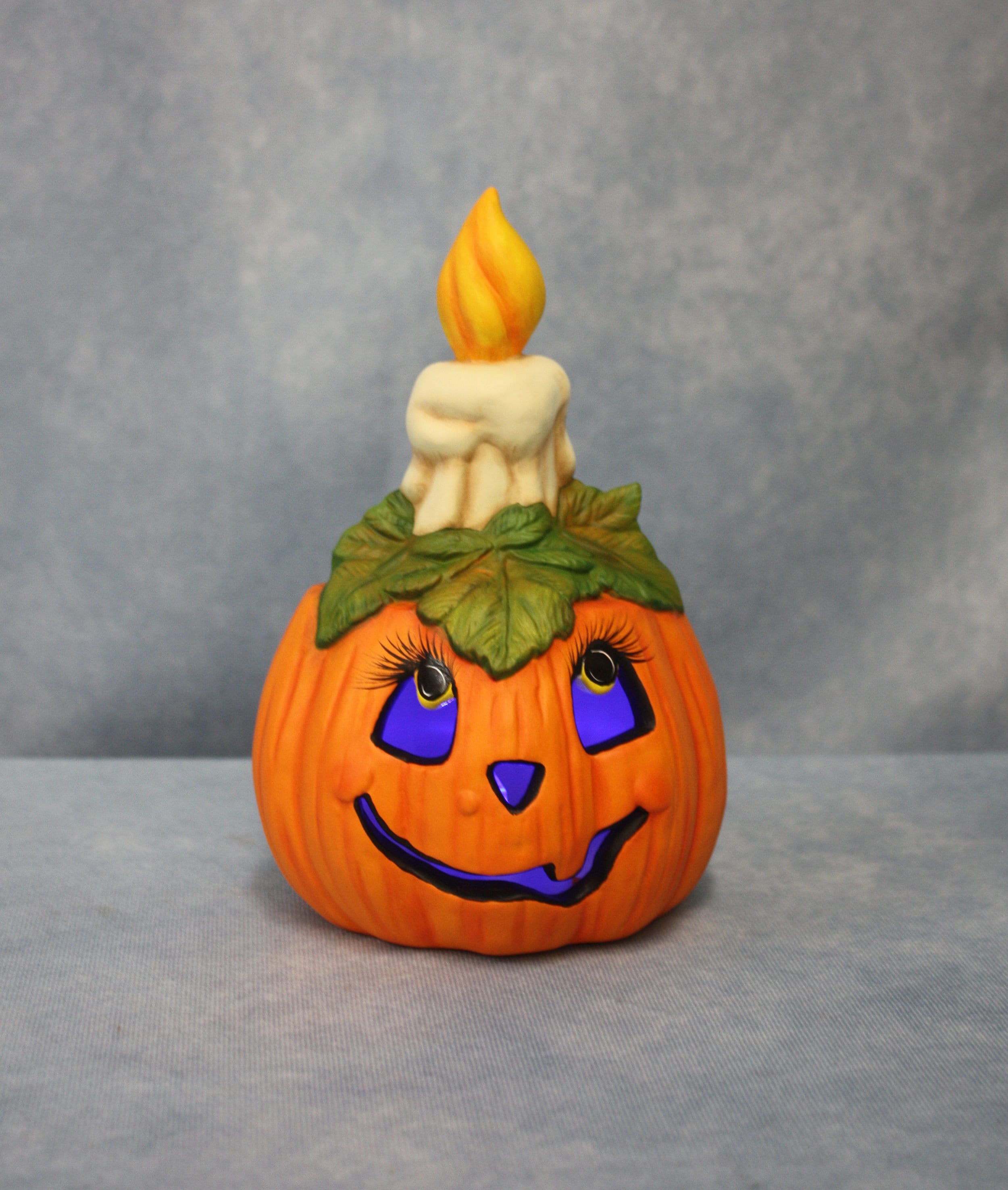 パンプキンキャンドルホルダー、キャンドルトッパー付きジャックオー