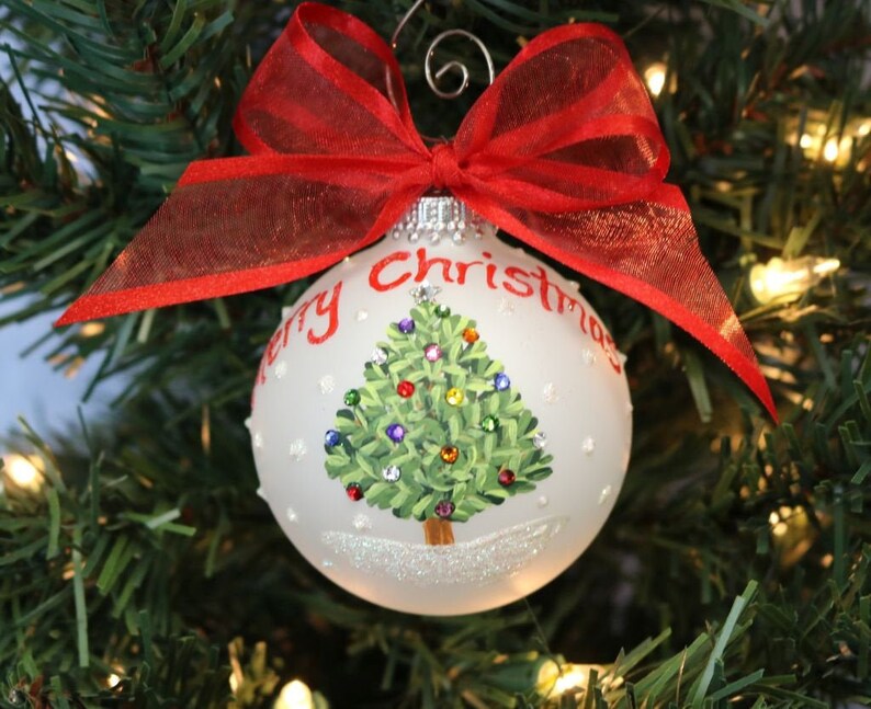 Christmas Tree Ornament Custom Tree Ornament Swarovski Etsy