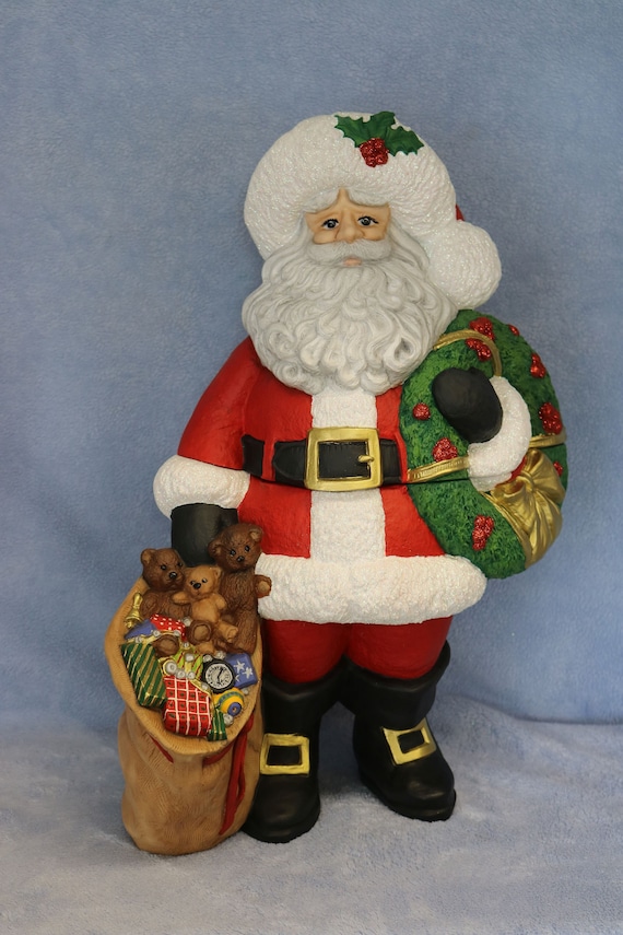 Ceramic Santa Claus, Ready To Paint, Ornament, Figurine, Christmas Decor,  Vintage Style, Gift Idea, Old World Santa, Bisque, Collectable