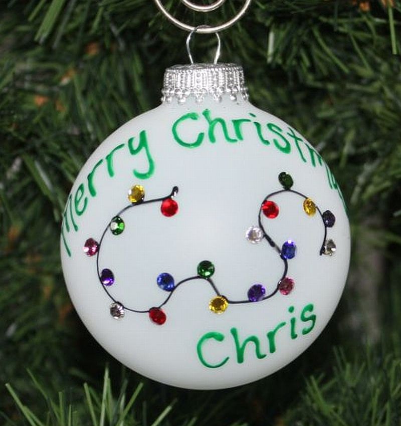 Handpainted Christmas Lights Personalized Ornament the Lights Etsy