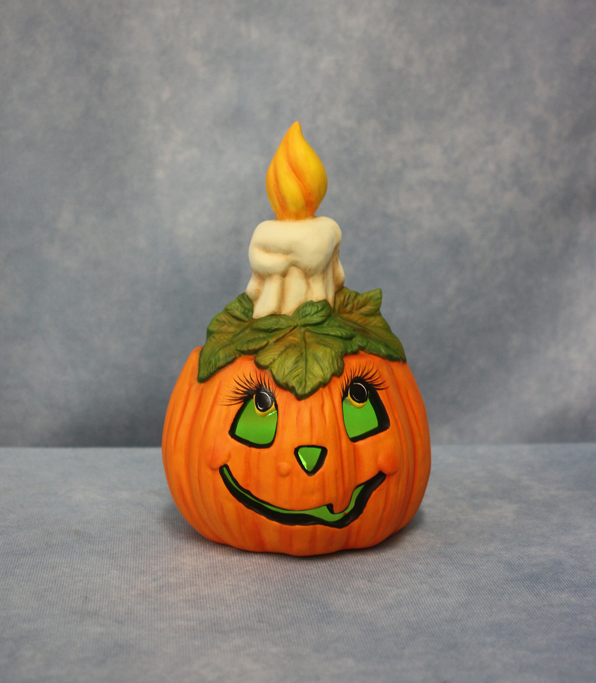 ハロウィン パンプキンホルダー　ジャコランタン パンプキンキャンドルホルダー、キャンドルトッパー付きジャックオー