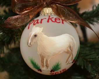 Horse Personalized Pet Portrait Ornament, Custom Horse Ornament, Keepsake Horse Portrait, Personalized Ornament for Pets, Horse Pet Ornament