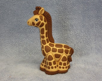 Ceramic Giraffe, Miniature Giraffe, Spotted Giraffe, Hand Painted Giraffe, Giraffe Gift, African Animal Ceramics, Baby Giraffe