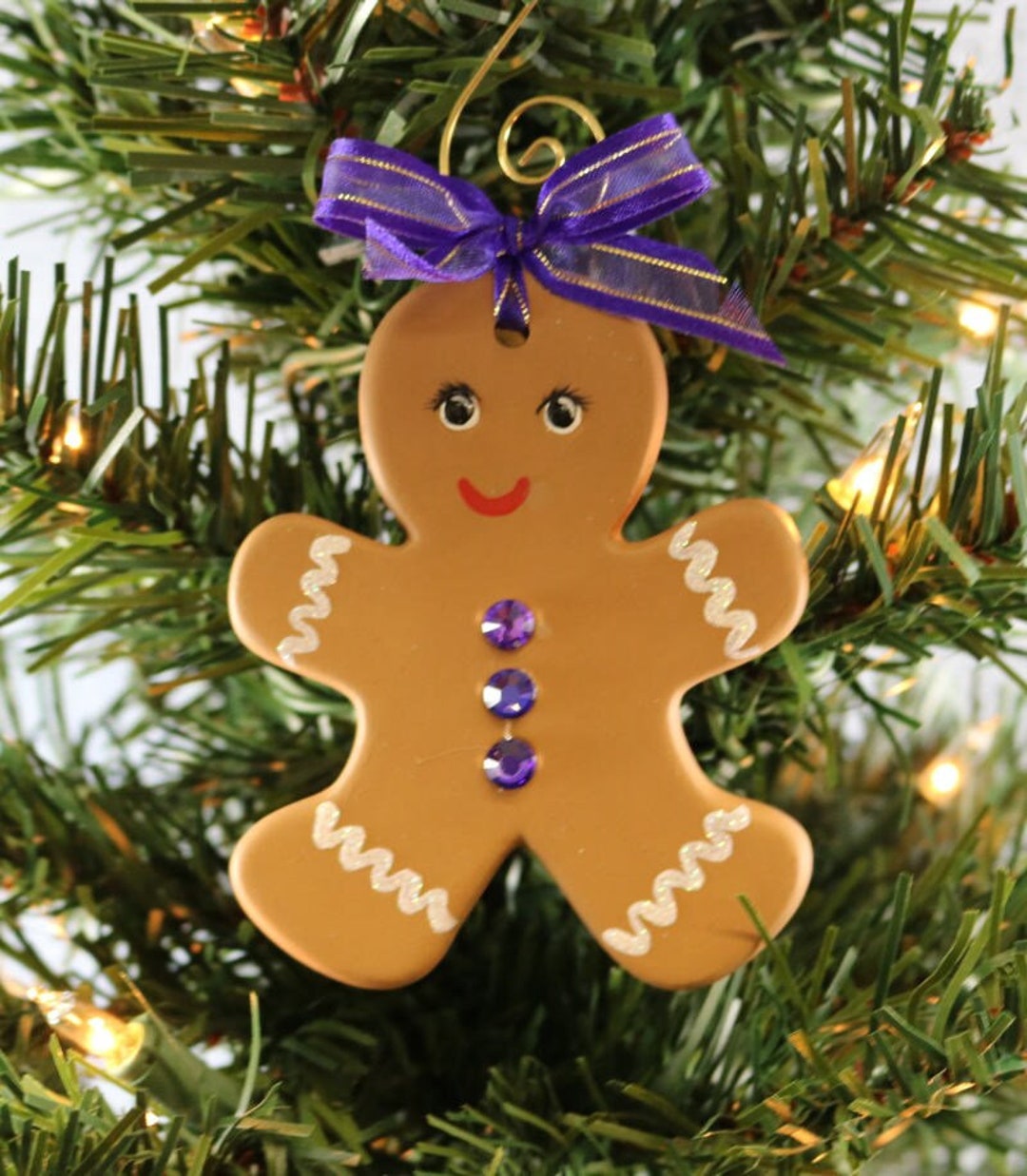 Décoration De Bonhomme En Pain D'épice En Céramique Peinte à La Main : Décoration De Noël Souvenir - France