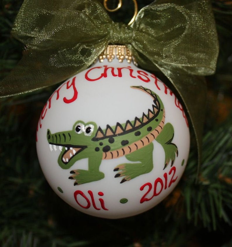 crocodile christmas decoration