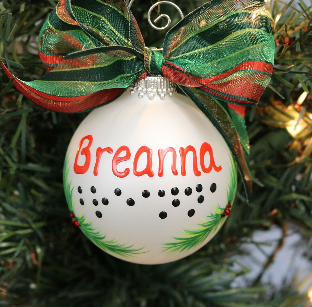 Braille Ornament Ornament With Name in Braille Christmas Etsy UK