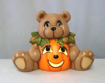 愛国的なセラミック製クマのコレクターズフィギュア：7月4日の装飾 