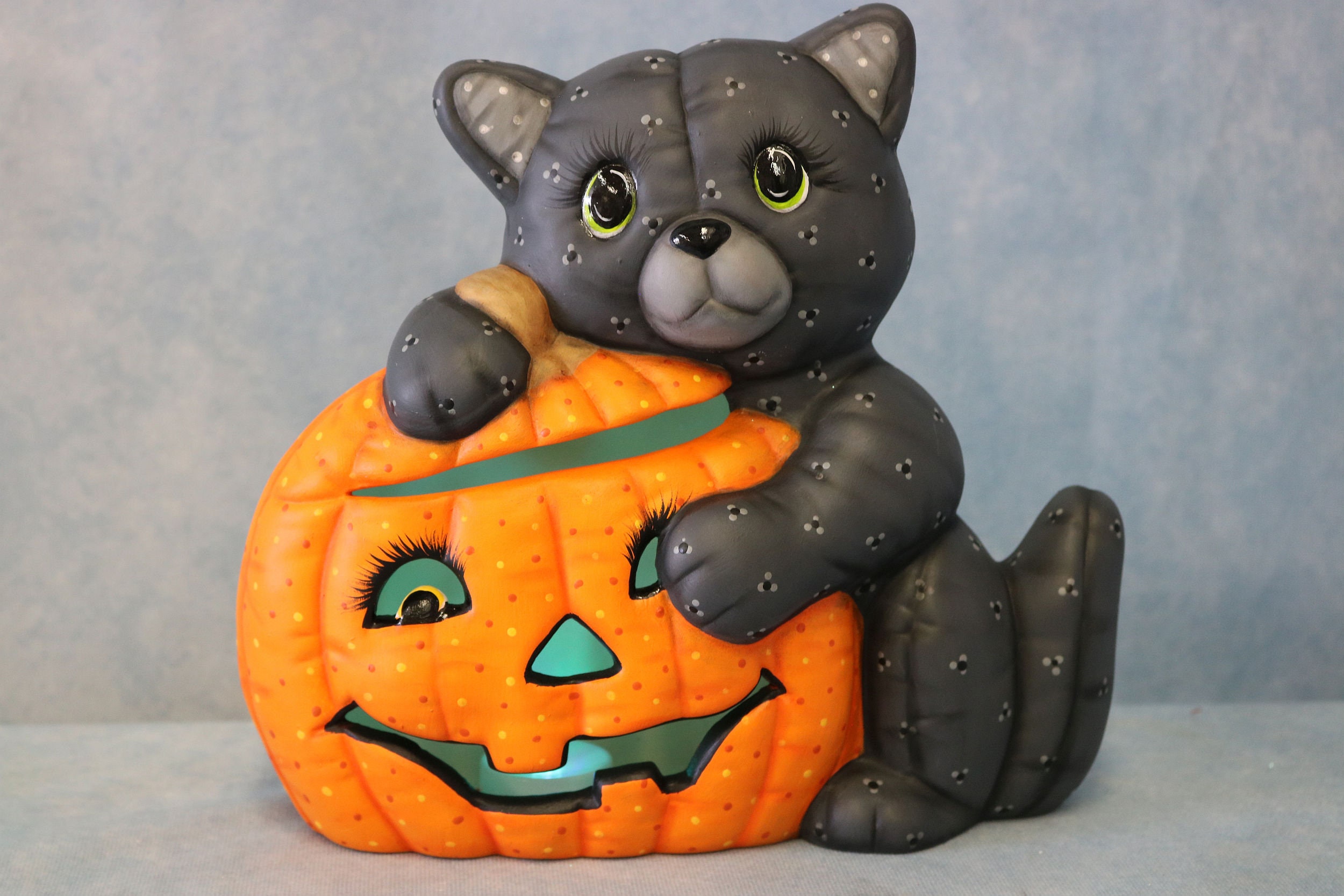 NWT Furry Black Cat in Jack O Lantern Pumpkin Mini Backpack - Halloween Bag Loungefly Disney The Nightmare Before Christmas Jack-o  main image 2