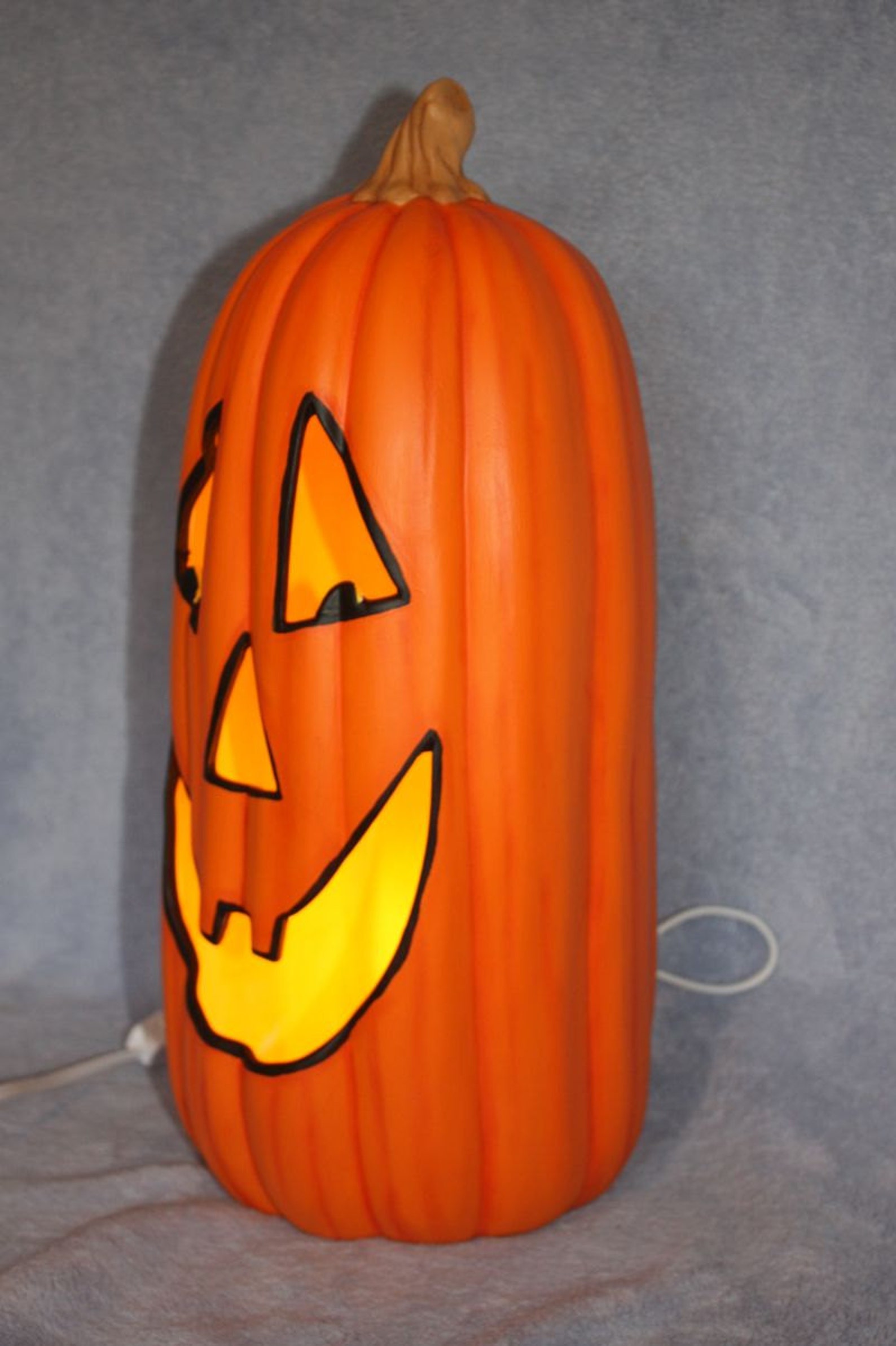 Lighted Jack O Lantern Ceramic Jack O'lantern Etsy