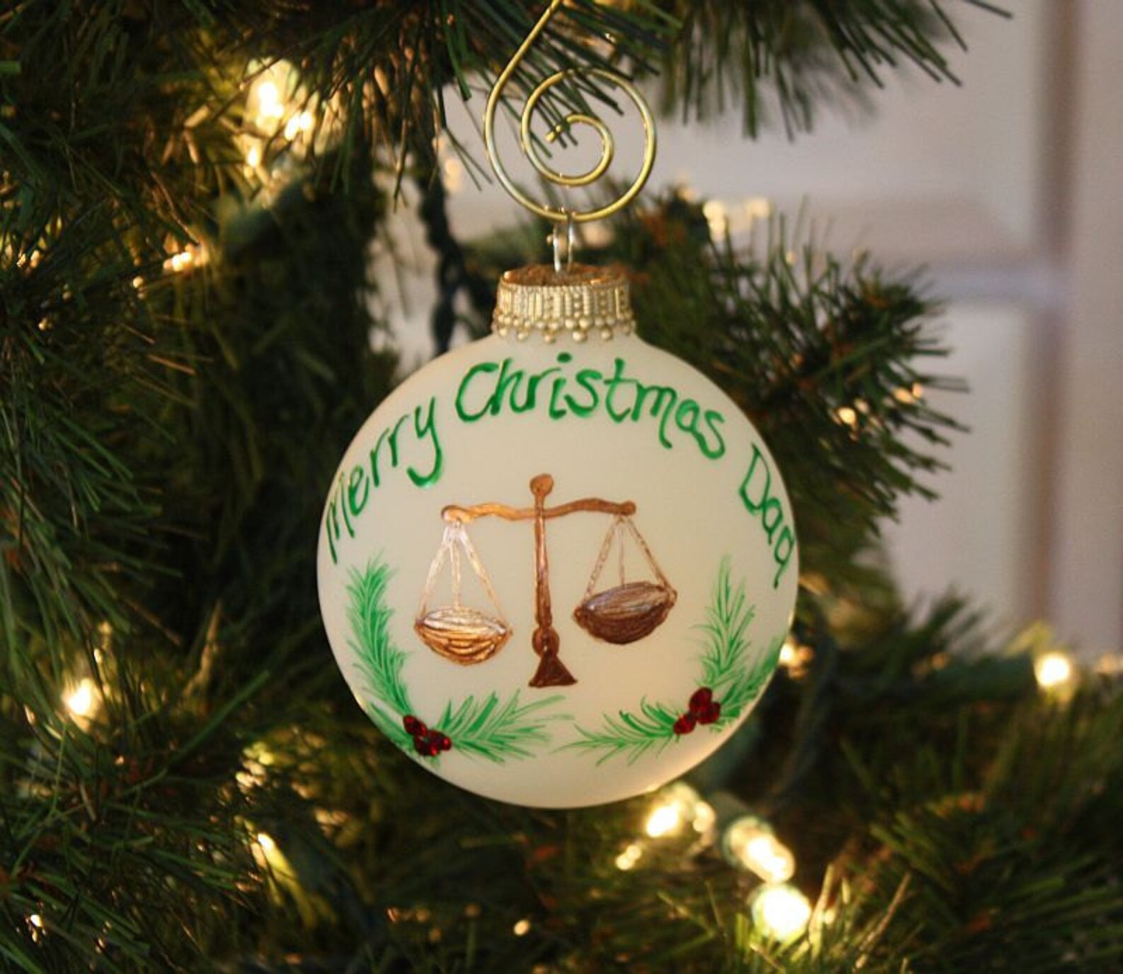 Attorney Ornament Scale of Justice Ornament Personalized Etsy