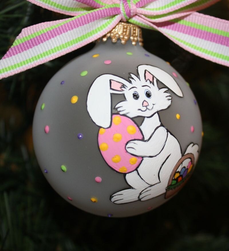 Personalized Easter Bunny Ornament custom bunny ornament Etsy