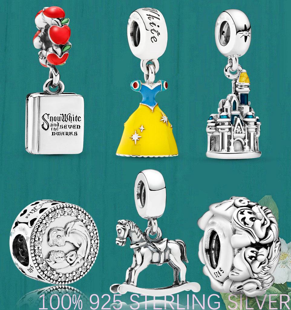 S925 Sterling Silver Snow White Series Pandora Jewelry Charm - Etsy
