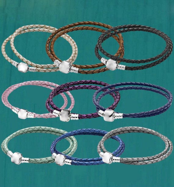 Pandora S925 Sterling Silver Simple Woven Multi-color Bracelet