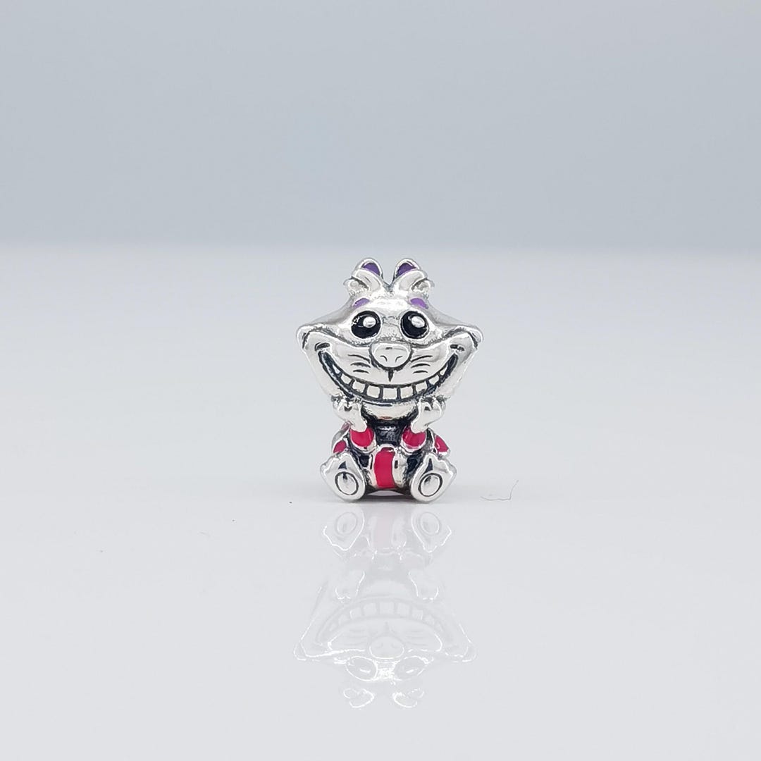 Pandora X Disney Alice in Wonderland Cheshire Cat Silver Charm - Etsy
