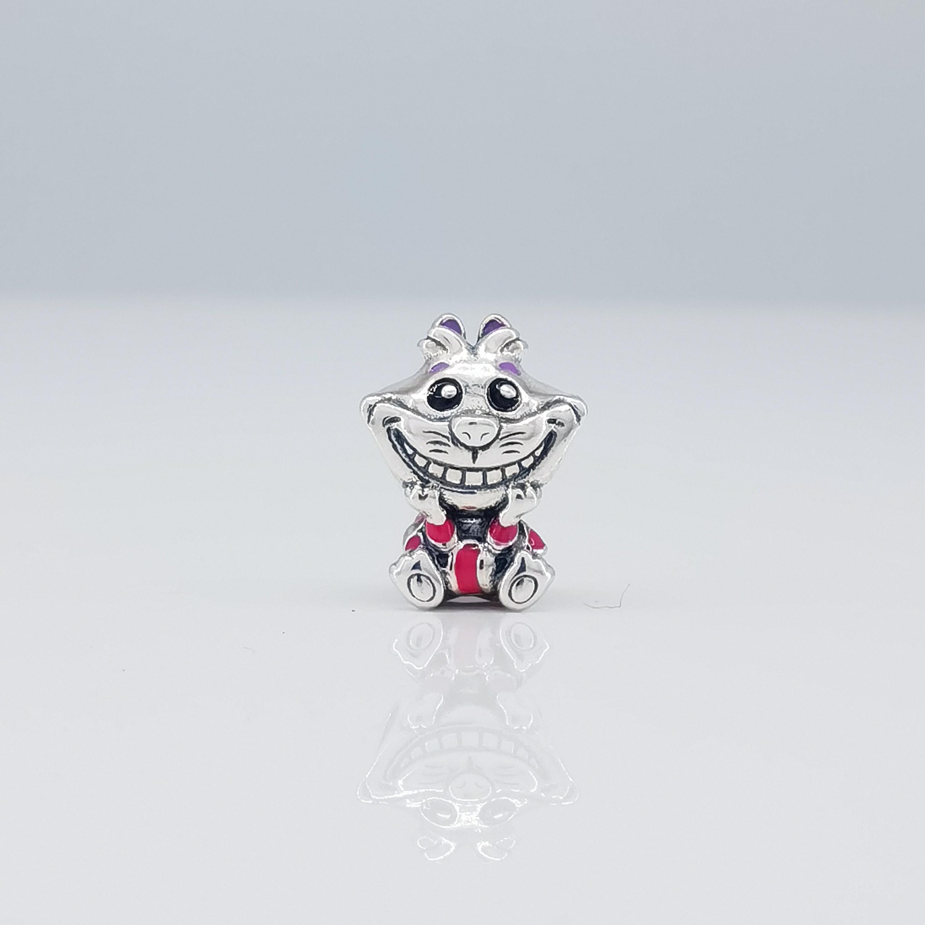 Pandora X Disney Alice in Wonderland Cheshire Cat Silver Charm - Etsy