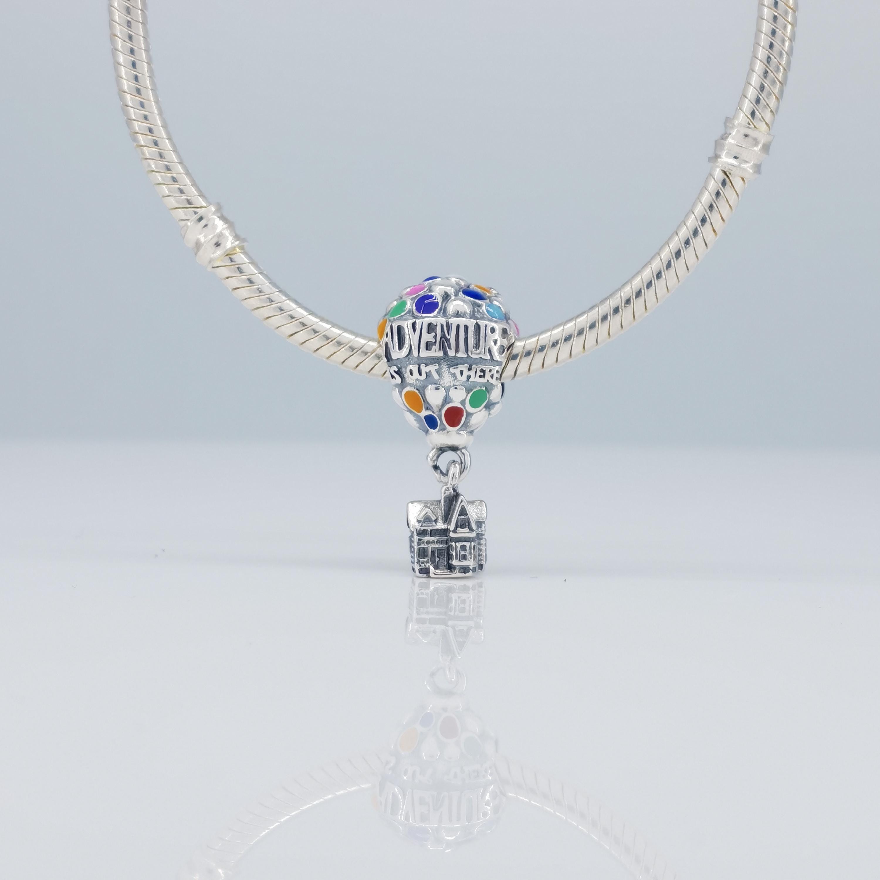 Pandora X Disney Pixar up House & Balloons Silver Charm - Etsy