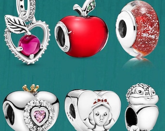 Charm de joyería Pandora de la serie Blancanieves en plata de ley S925