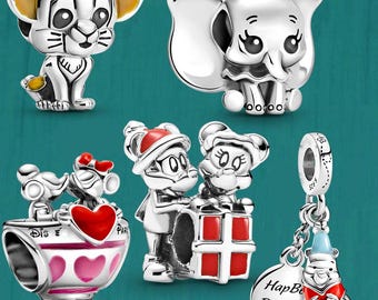 Charm de joyería Pandora de la serie Disney en plata de ley S925