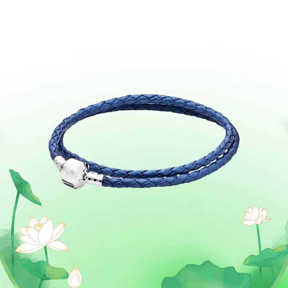 Pandora S925 Sterling Silver Simple Woven Multi-color Bracelet
