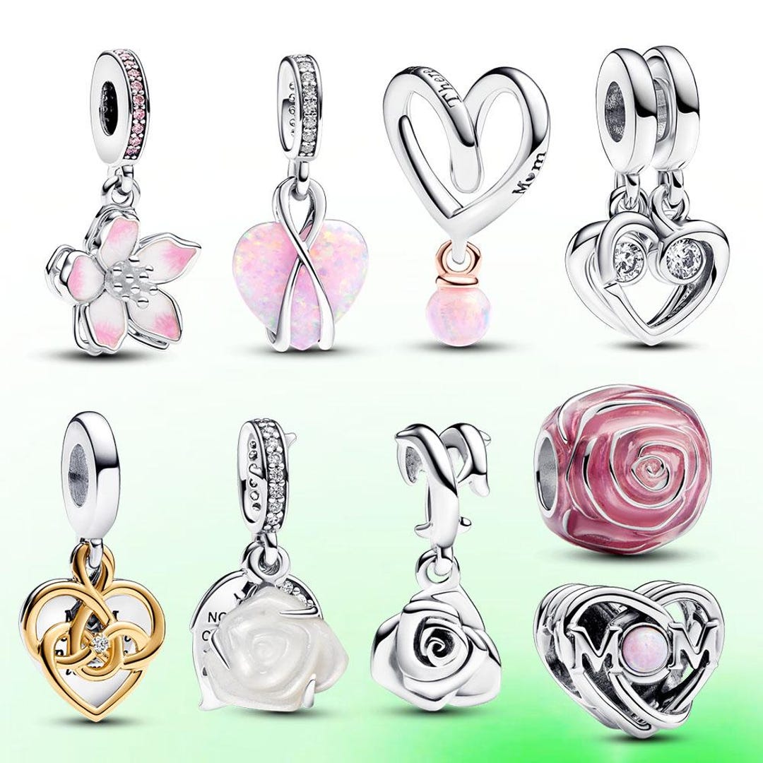 S925 Sterling Silver Pink Heart Series Pandora Jewelry Charm - Etsy