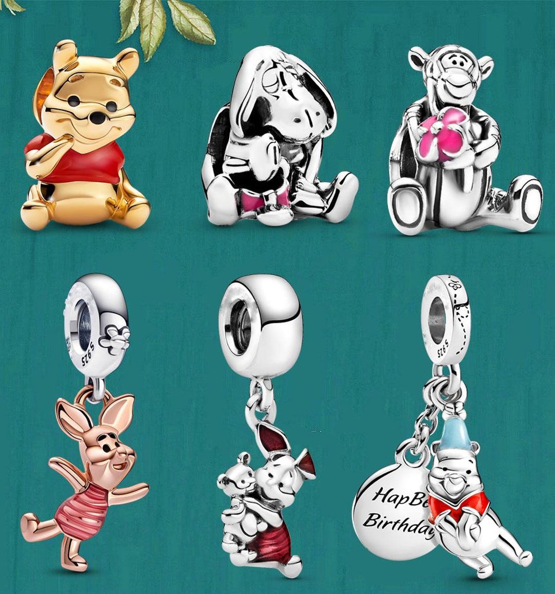 S925 Sterling Silver Winnie the Pooh Series Pandora Jewelry Charms - Etsy