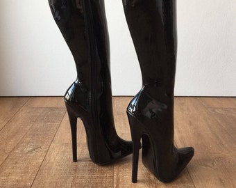 RTBU 95CM Hard Shaft Crotch Hi Laceup 18cm Stiletto Boots | Etsy