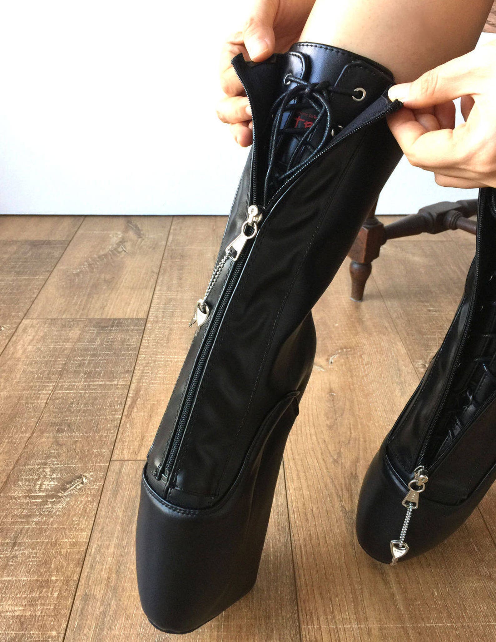 keep calf ballet wedge boots ykk zip lockable hoof heelless fetish pinup rtbu keep calf ballet wedge boots ykk zip lockable hoof heelless fetish pinup rtbu