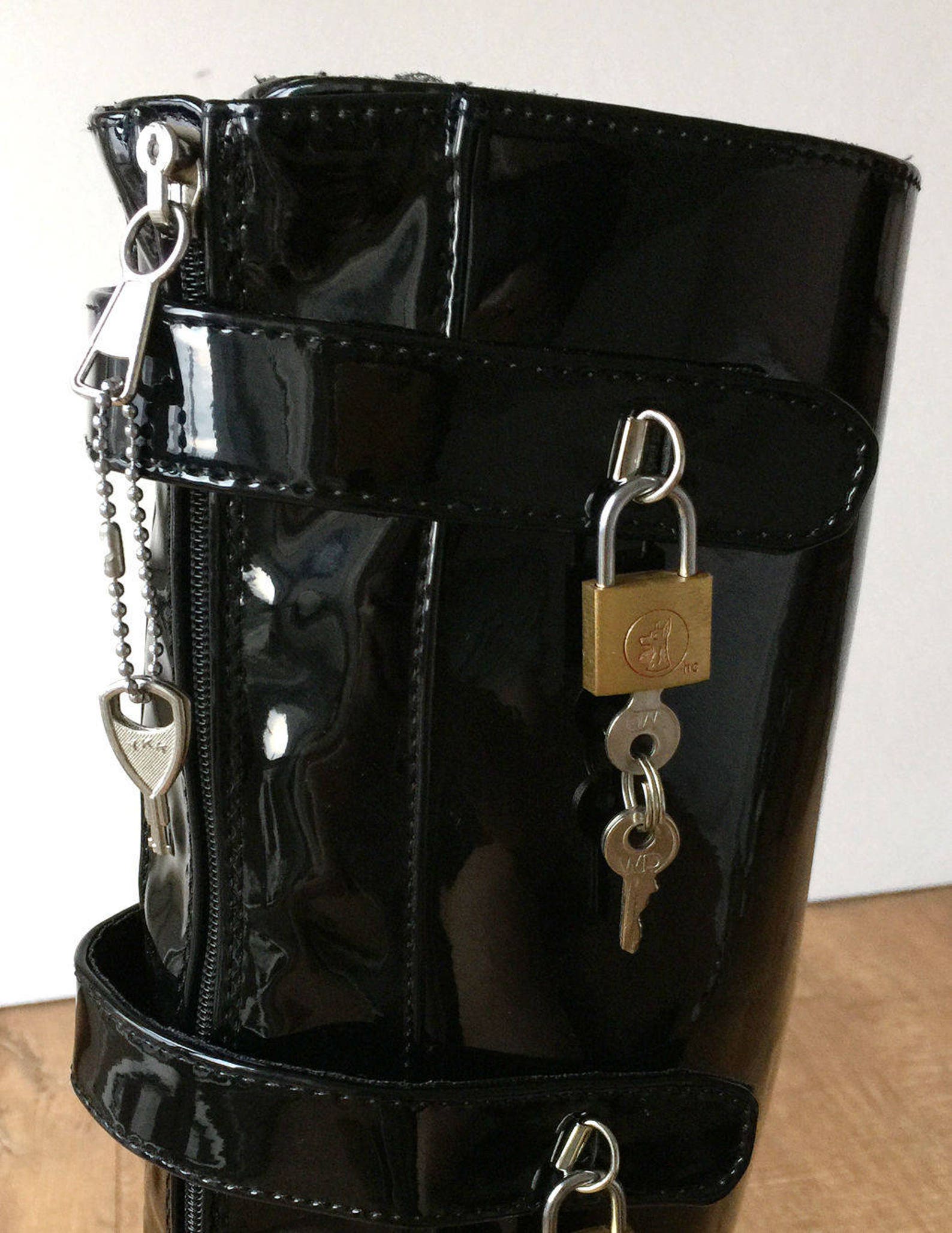 18cm 10 keys lockable beginner ballet wedge boots hoof heelless fetish slave