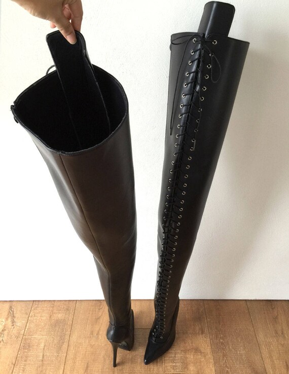 RTBU 95CM Hard Shaft Crotch Hi Laceup 18cm Stiletto Boots | Etsy RTBU 95CM Hard Shaft Crotch Hi Laceup 18cm Stiletto Boots