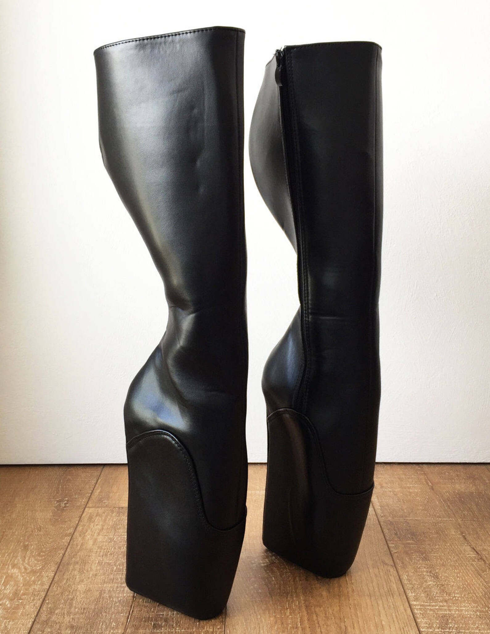 rtbu soap (zip) custom circumference fetish ballet wedge pointe knee boots hoof