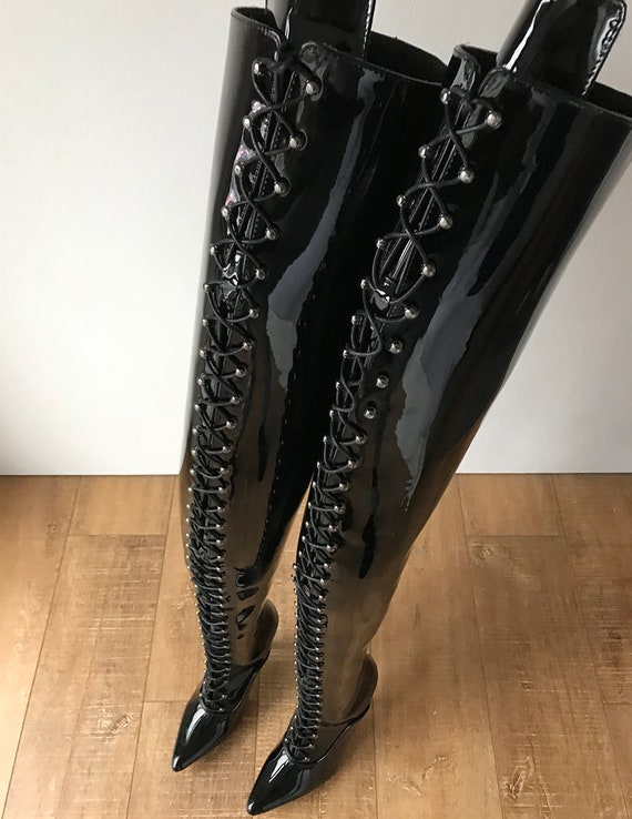 RTBU LULU Crotch Hi Hard Shaft Laceup 18cm Stiletto Boots | Etsy RTBU 95CM Hard Shaft Crotch Hi Laceup 18cm Stiletto Boots
