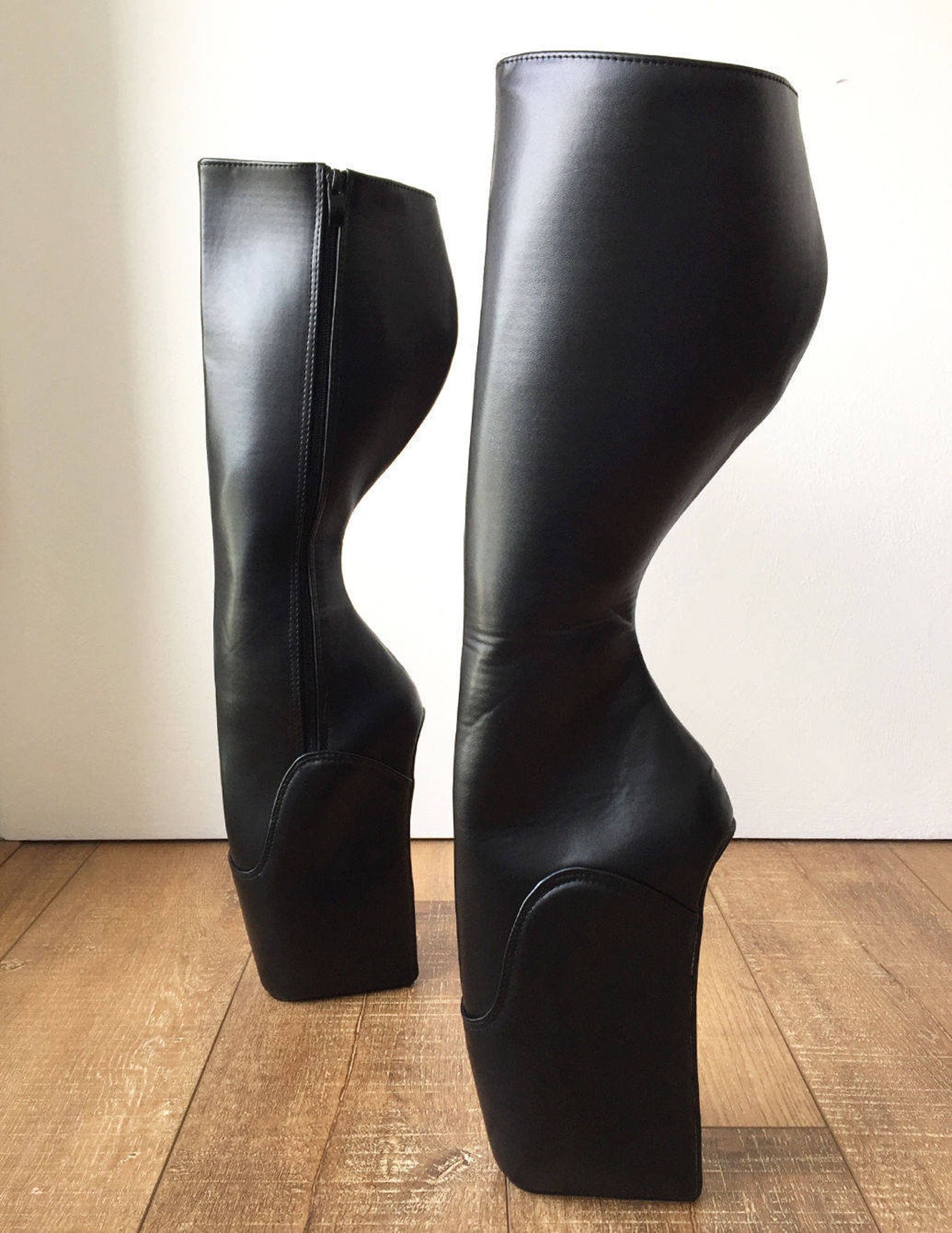 rtbu soap (zip) custom circumference fetish ballet wedge pointe knee boots hoof