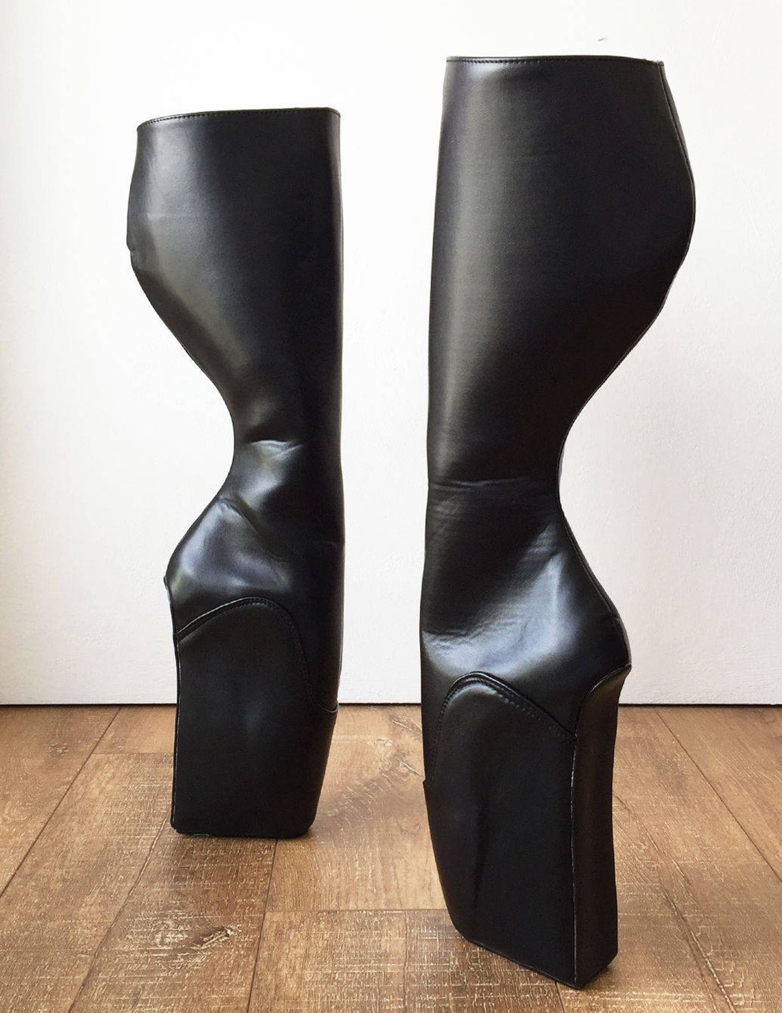 rtbu soap (zip) custom circumference fetish ballet wedge pointe knee boots hoof