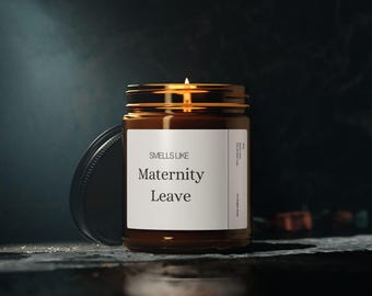 Maternity Leave Candle, Funny New Mum Gift, Baby Shower Present, New Parent Relaxation Candle