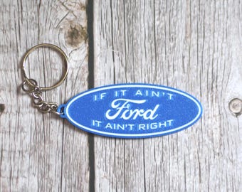 Chaveiro Ford – Logotipo Oval Azul, Presente para Entusiasta de Carros