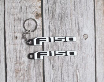 Chaveiro Ford F-150 | Chaveiro com emblema da 13ª geração da caminhonete | Acessório impresso em 3D com PLA