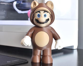 Figura Tanooki | Decoração retrô para jogos impressa em 3D de 15 cm