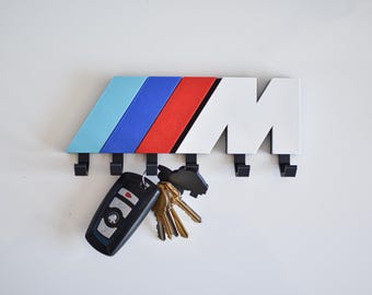 Porta-chaves BMW M – Gancho de parede com faixa de corrida impressa em 3D