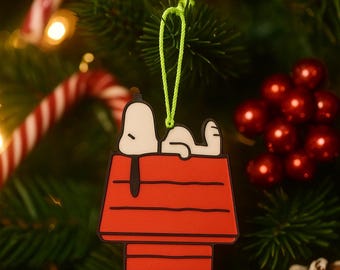 Enfeite de Natal de cachorro sonolento impresso em 3D – Decoração aconchegante para as festas de fim de ano