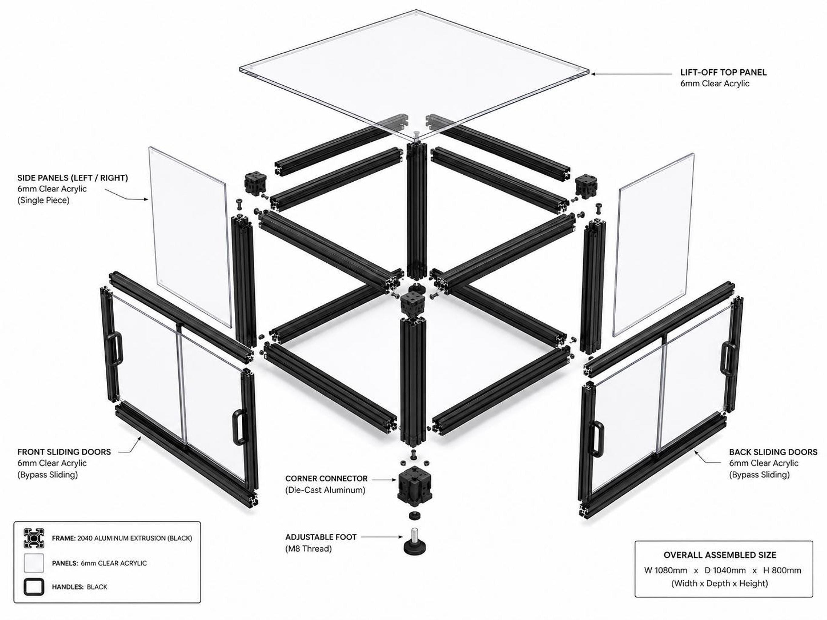 CNC Enclosure Plan for Shapeoko 5.1 Pro, Aluminum Extrusion Design