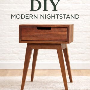 Plano de carpintería para una mesita de noche moderna de mediados de siglo (PDF, fácil de usar)
